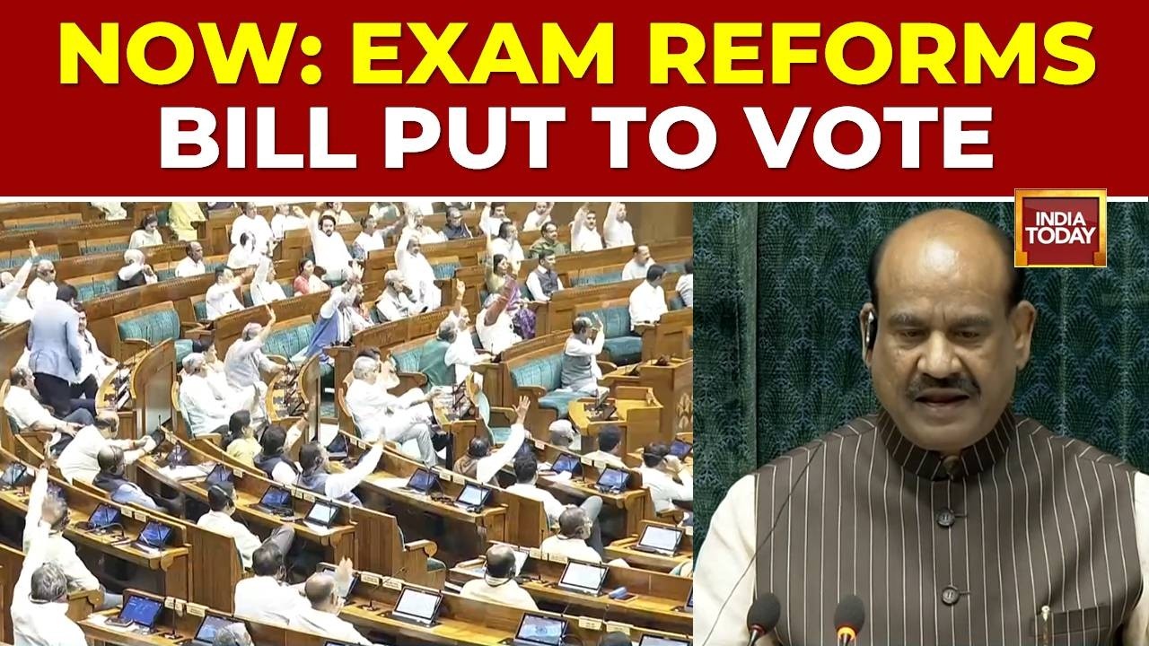 Exam Bill Put To Vote In Lok Sabha As Govt Has Majority | Opposition Ruckus | Parliament Adjourned