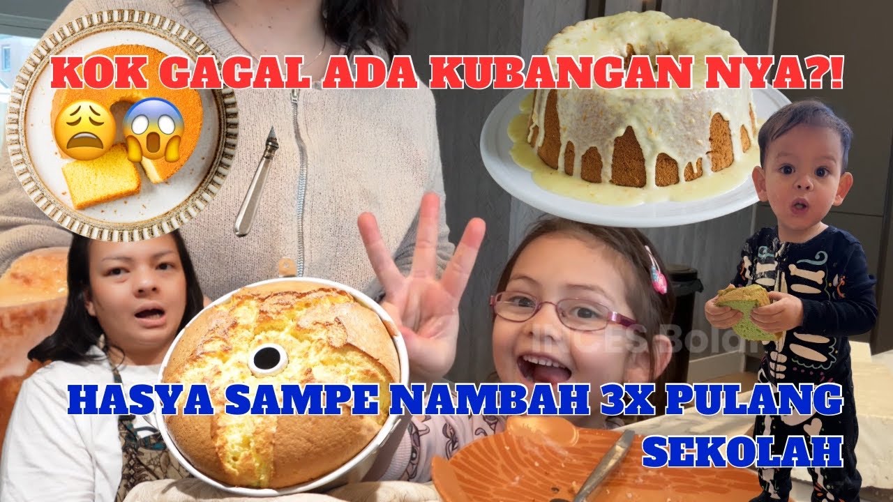 BIKIN CHIFFON CAKE LEMON PERTAMA KALI! CEMILAN BUAT HABIS TERAWEH
