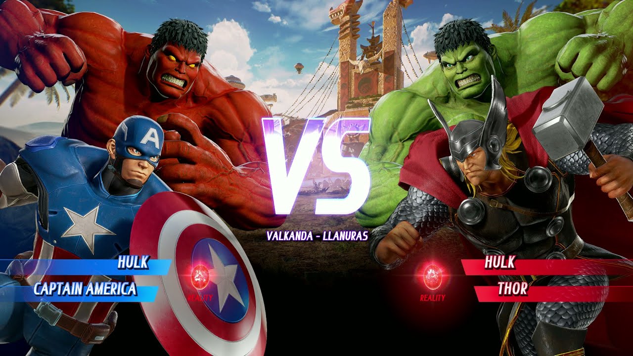 Hulk rojo Vs Hulk - Marvel vs. Capcom Infinite