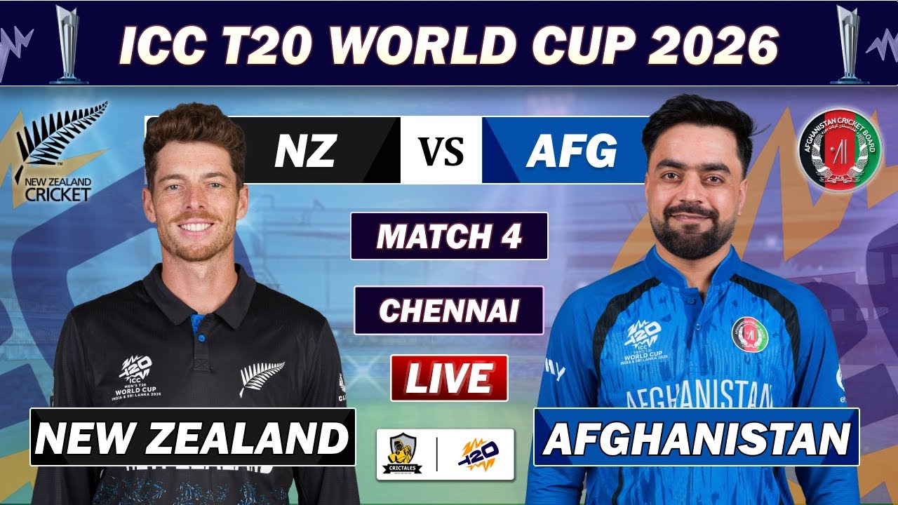 NEW ZEALAND VS AFGHANISTAN MATCH 4 LIVE COMMENTARY | NZ VS AFG ICC T20 WORLD CUP MATCH | NZ BATTING