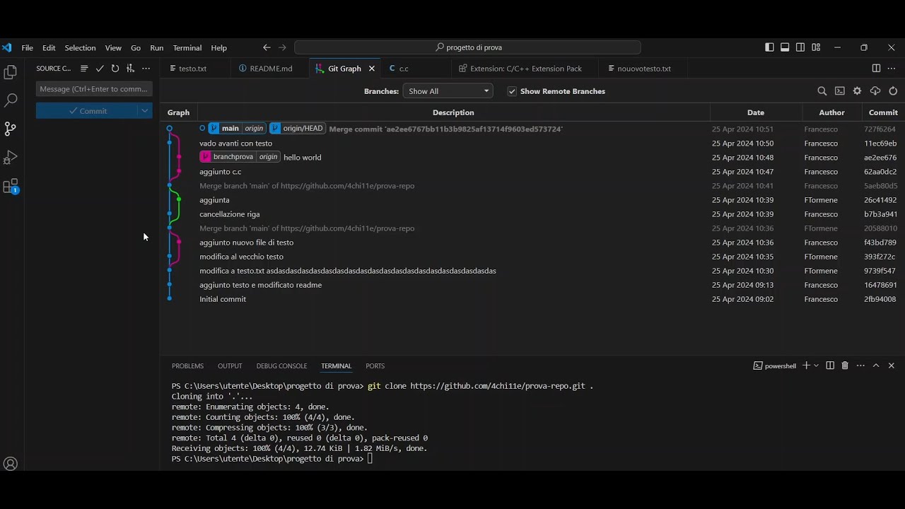 Git e Github con Visual Studio Code   Parte 1   Installazione e primo repository