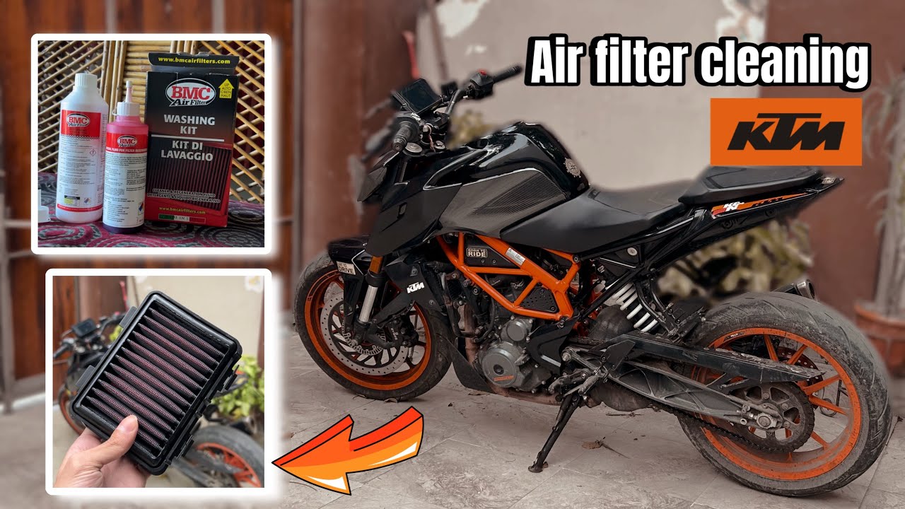 Cleaning K&N air filter of my duke 390 | BMC air filter cleaning kit