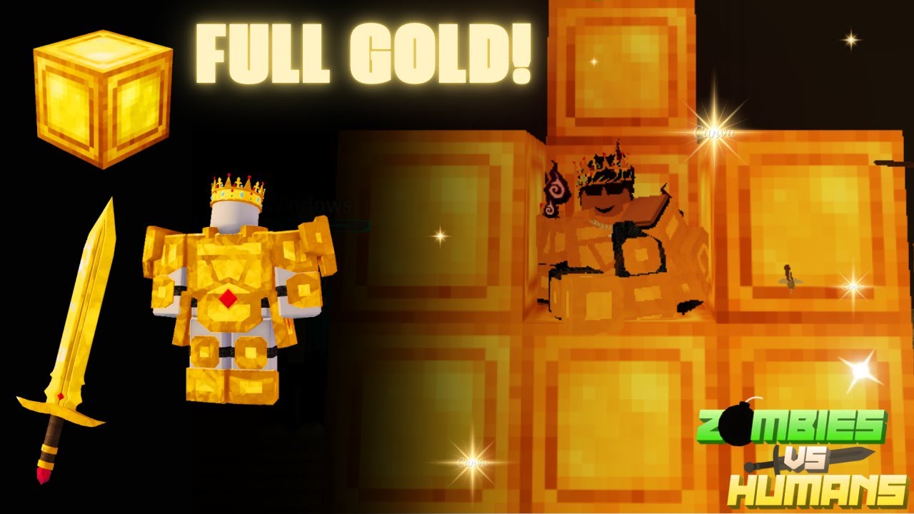 FULL GOLD Gameplay! | Roblox Zombies vs Humans