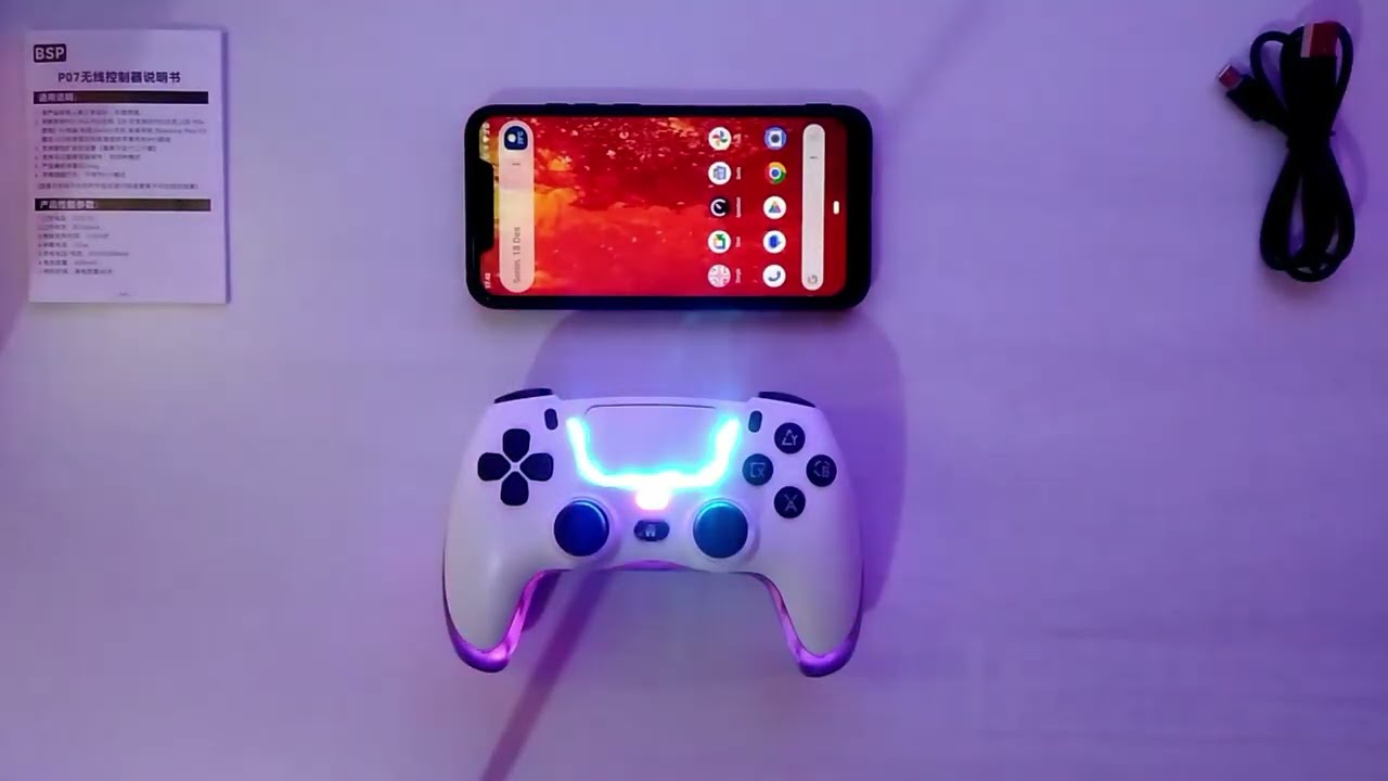 Controller BSP P07 LED RGB Joystick DS4 Model DS5 Stick PS4 Model PS5 Unboxing Hands On Review Stik