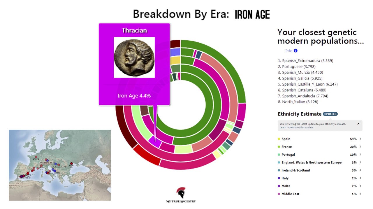 Ancient DNA Breakdown Spanish Ancestry MyTrueAncestry