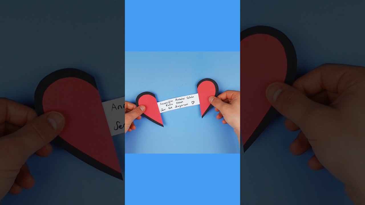 Kalpli Anneler Günü Hediyesi Yapımı | Kağıttan Kolay Hediye | Mothers Day Paper Gift Card