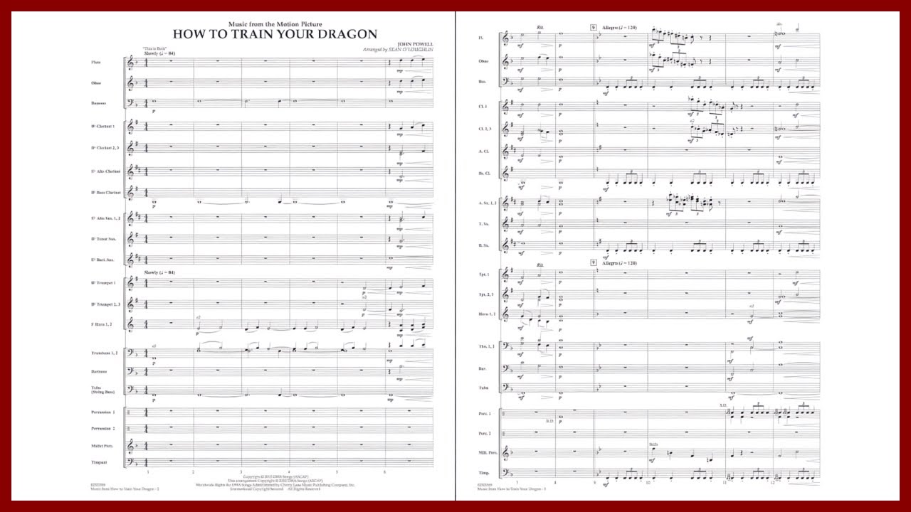 Music from How To Train Your Dragon by John Powell | Arr. Sean O'Loughlin