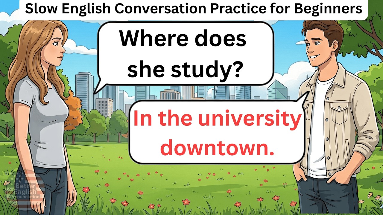 Slow English Conversation Practice for Beginners | Speak English Easily & Improve Pronunciation