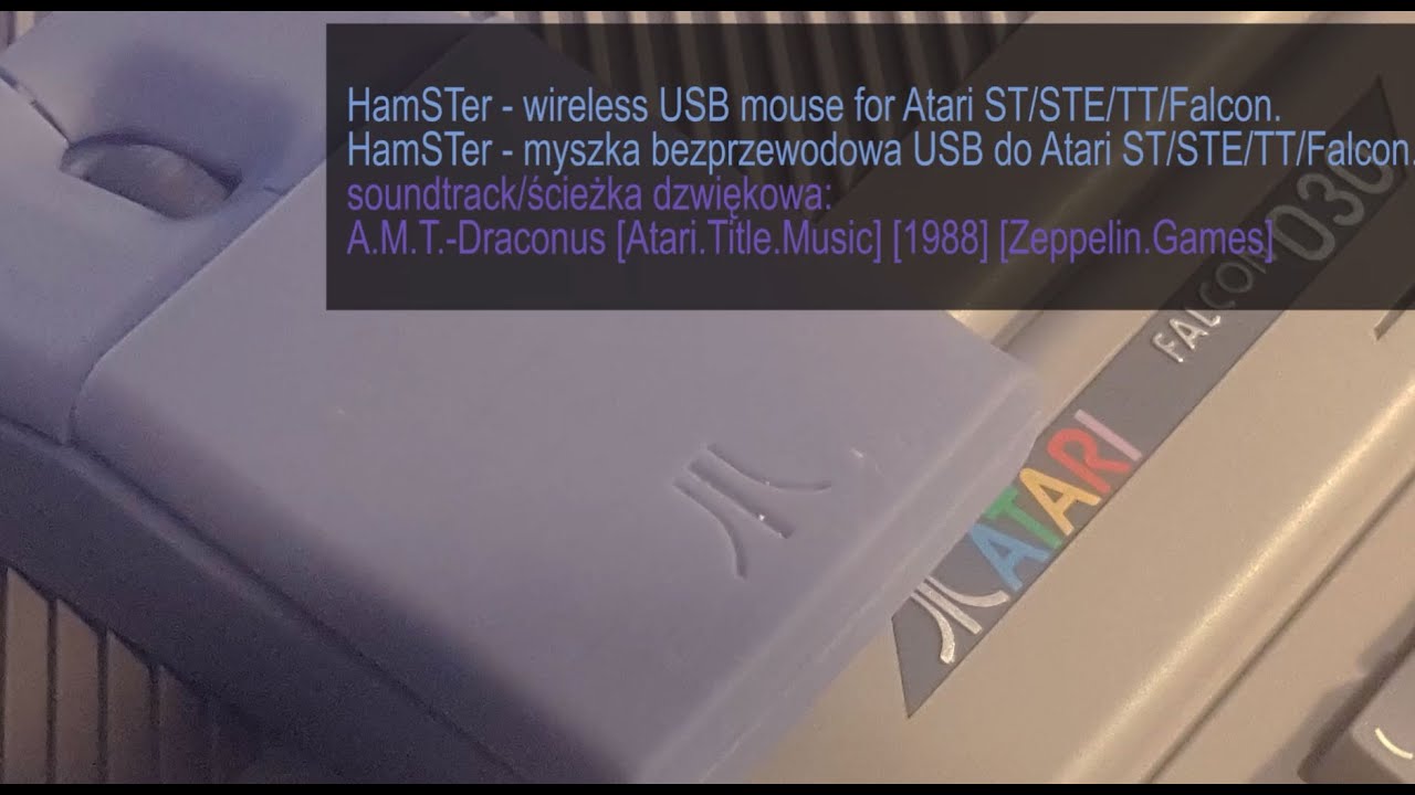 nowy80Retro #137, HamSTer   wireless USB mouse with adapter for Atari ST / STE / TT / Falcon