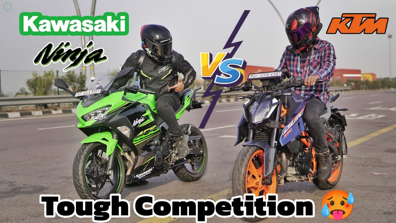 NINJA 400 VS DUKE 390 | Drag Race | This Time KTM Giving Tough Competition To Kawasaki 😱