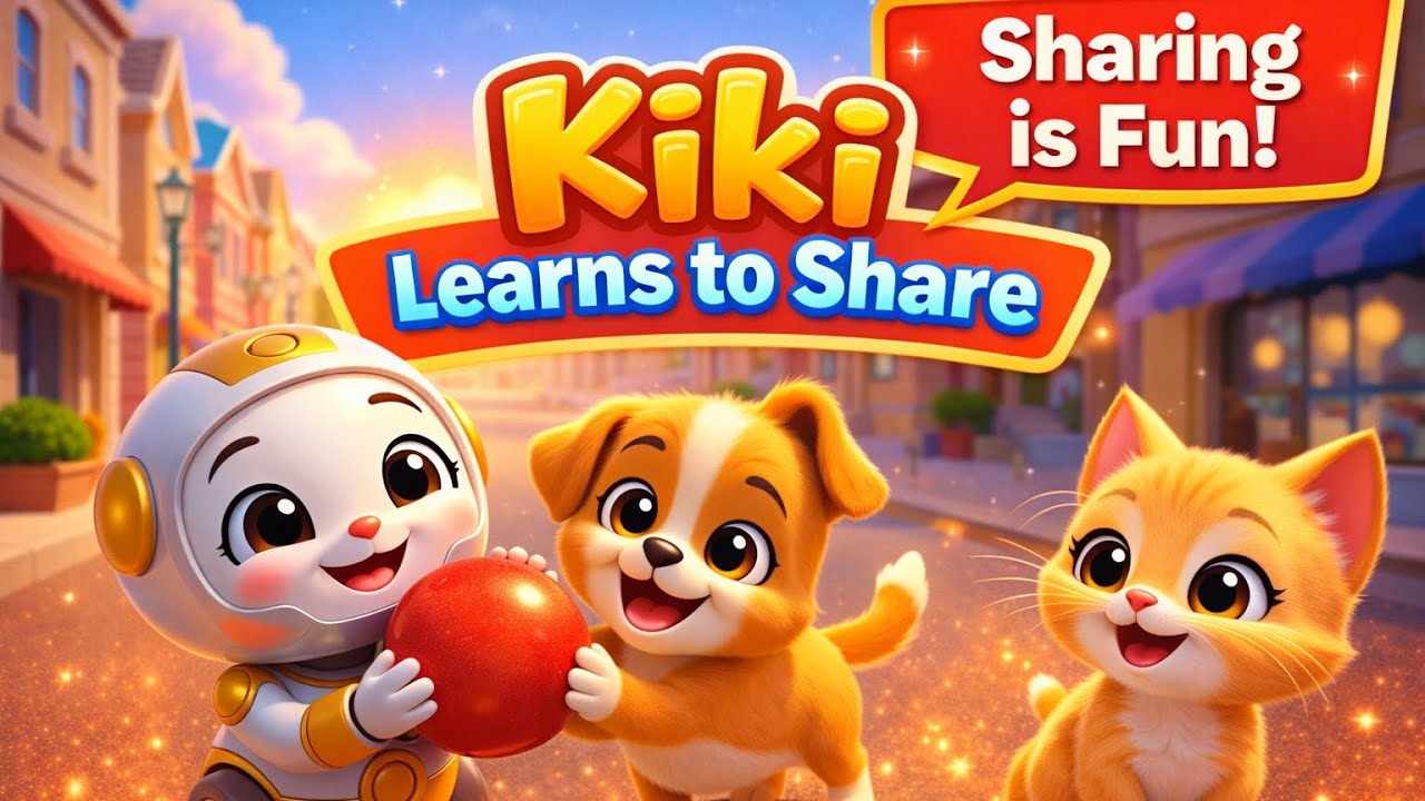 Kiki Learns to Share | Cute 3D Cartoon Story for Kids | Moral Story Animation 
