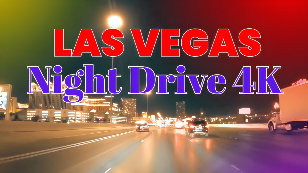Drive Tour 4K | Throughout Las Vegas on Interstate 15, Las Vegas, Nevada, USA |  Highway Night Drive