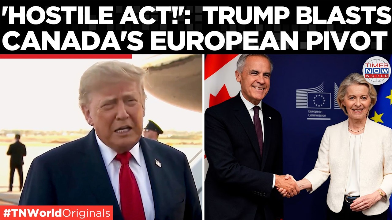 'LAUGHABLE!': Trump Blasts Canada-EU Alliance, Threatens Serious Tariffs on Europe | Times Now World