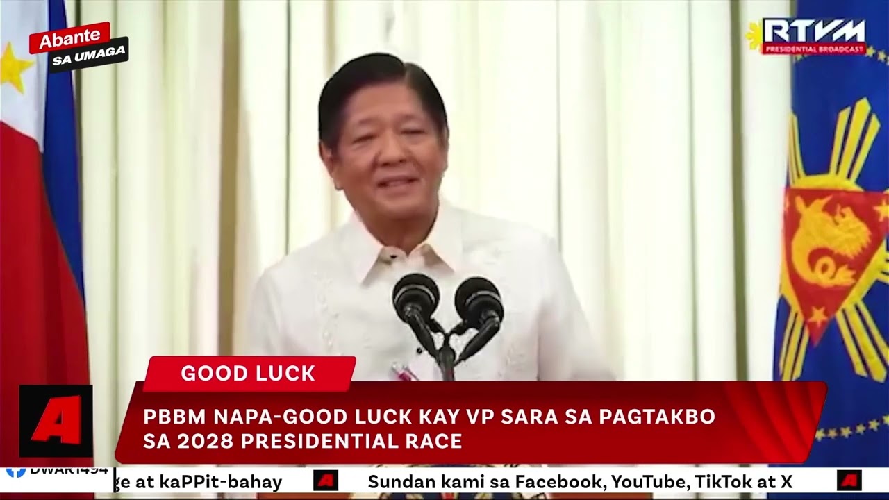 PBBM Napa-good luck kay VP Sara sa pagtakbo sa 2028 presidential race