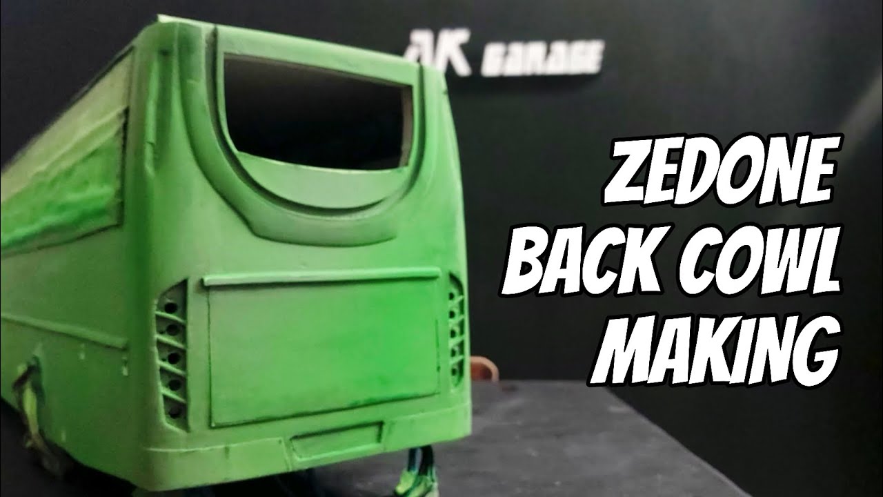 zedone back cowl making. how to make zedone back. miniature bus making 
