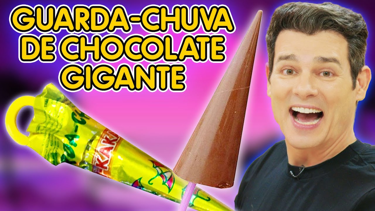 Fiz um  GUARDA-CHUVA DE CHOCOLATE GIGANTE - olha como FICOU!!!