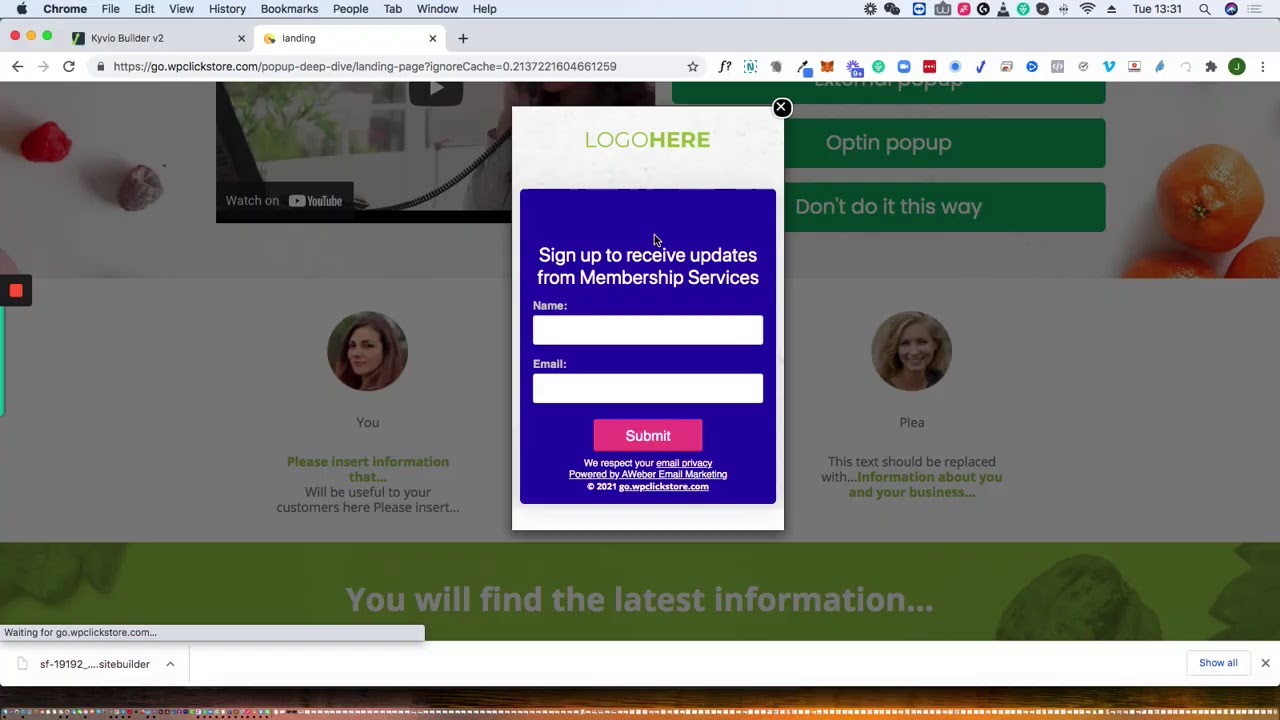 Pre-recorded Funnelvio: Popups Deep Dive
