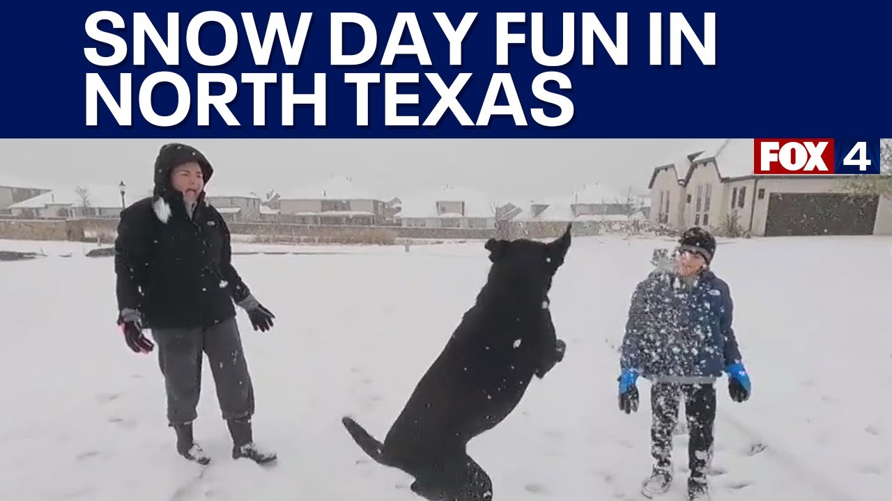 North Texans get outside to enjoy snowy weather