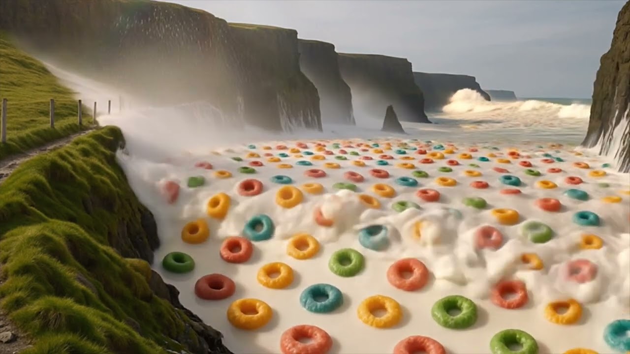 Cereal Milk Waves: Soothing Visual Ambience to Calm Your Mind