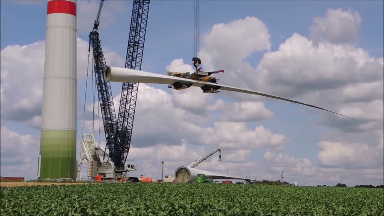 Liebherr LR 11000 - Austausch defekten Rotorblatts mit ematec