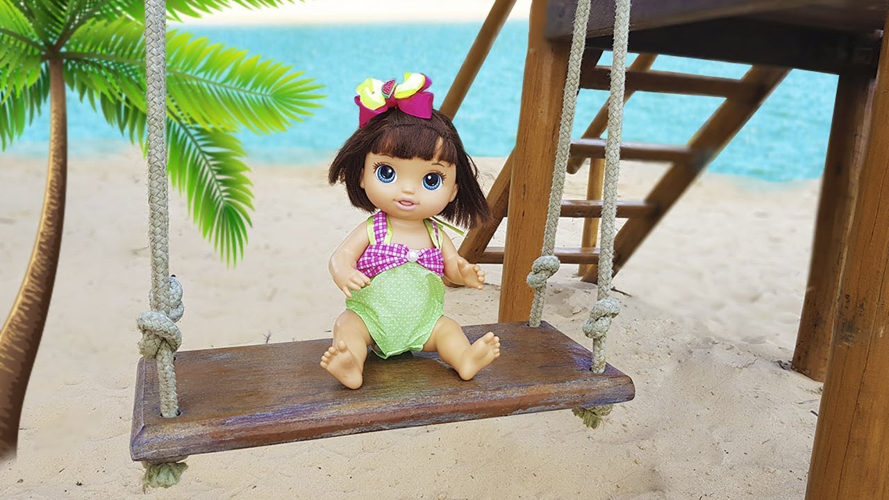BABY ALIVE DUDA VAI À PRAIA NO FIM DE SEMANA! - Lilly Doll