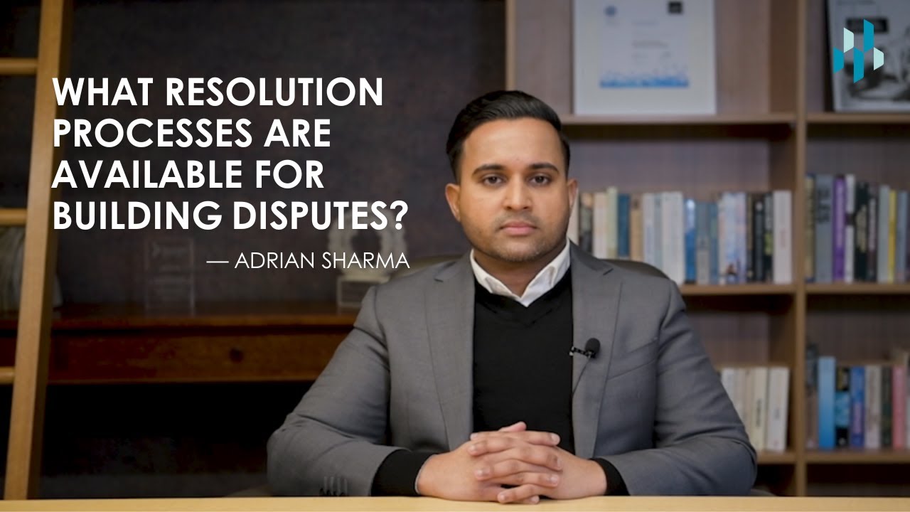 What resolution processes are available for building disputes?