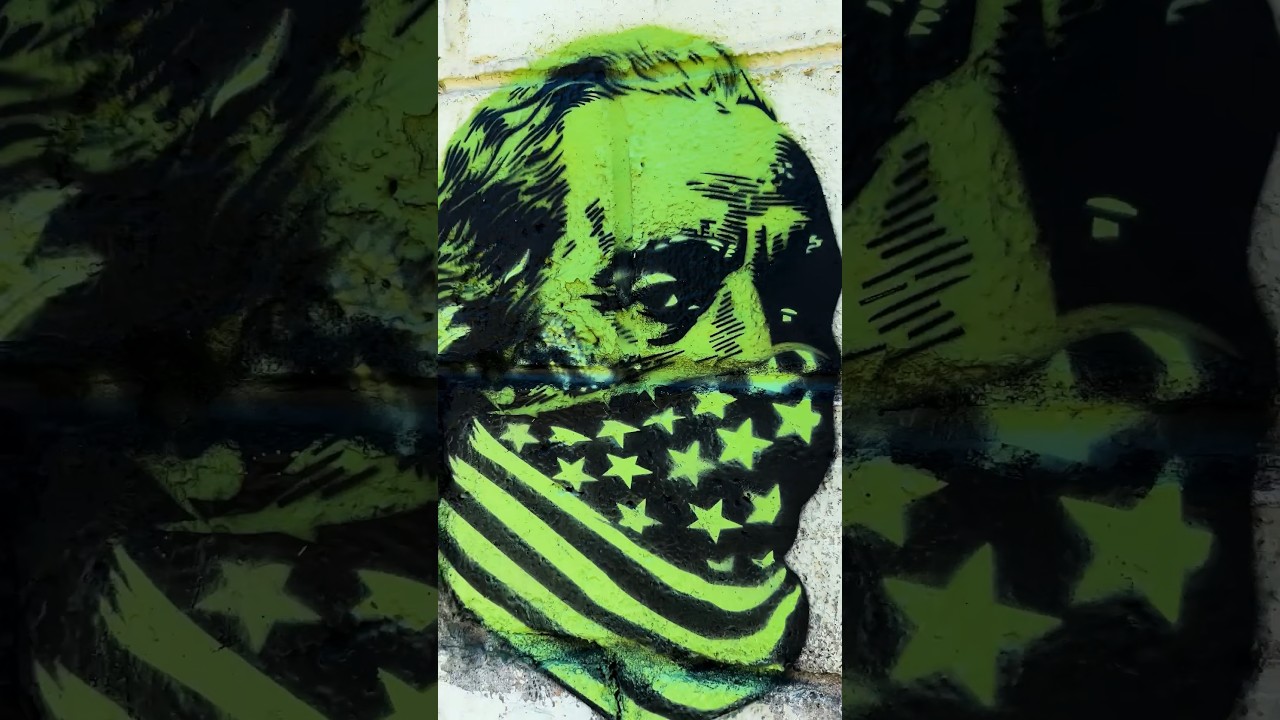 American bandit 🇺🇸💵 #graffiti #asmr #stencils