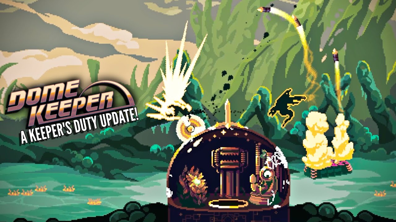 Reversed GRAVITY and fully upgraded MISSILES in Dome Keeper!