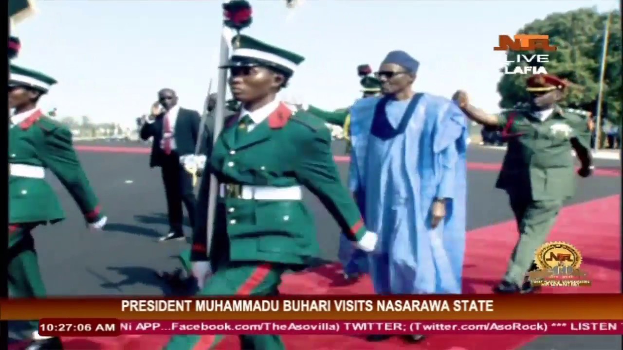 President Muhammadu Buhari Visits Nasarawa State: Inspects Guards of Honour