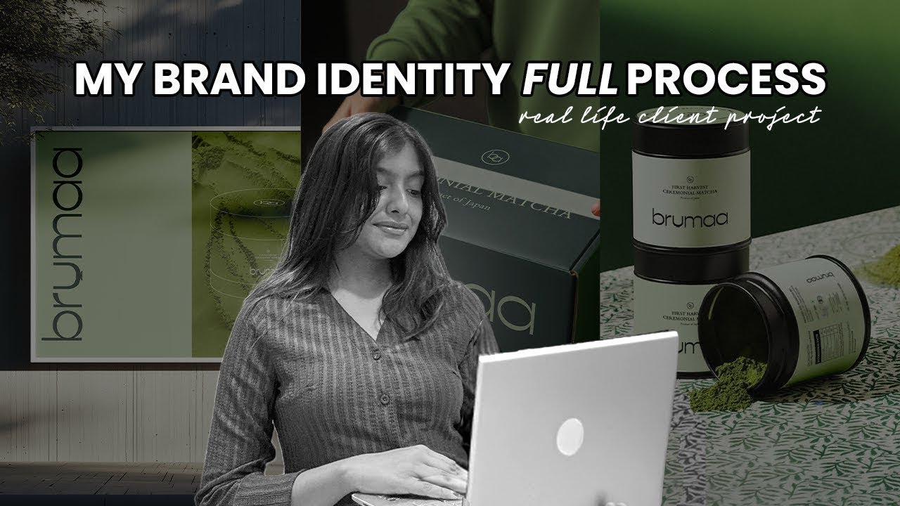 My Full Brand Design Process | Matcha Brand | REAL LIFE CLIENT 