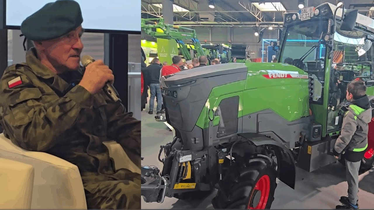 Romek zaklinacz byków na targach Agrotech - Fend w wersji elektrycznej