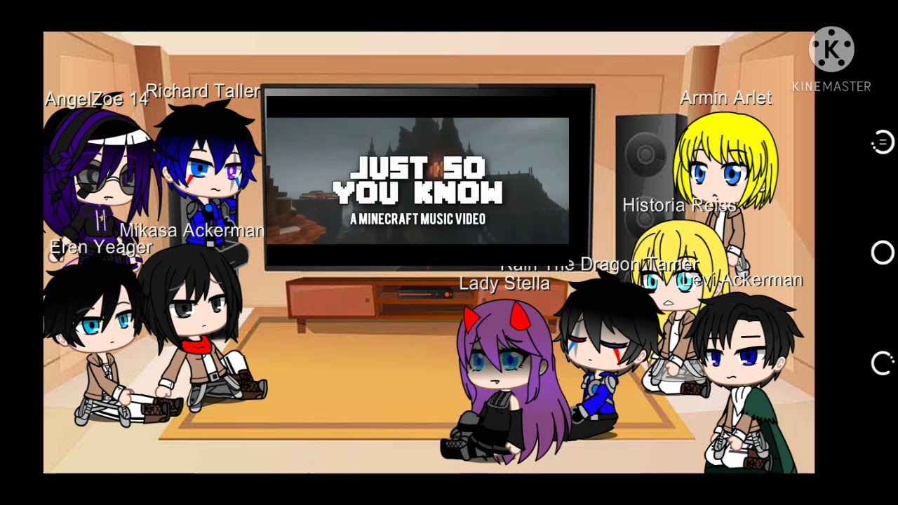 Aot react to Just so you know Rainimator  so1 Ep : (4/5) ft . Rain and stella