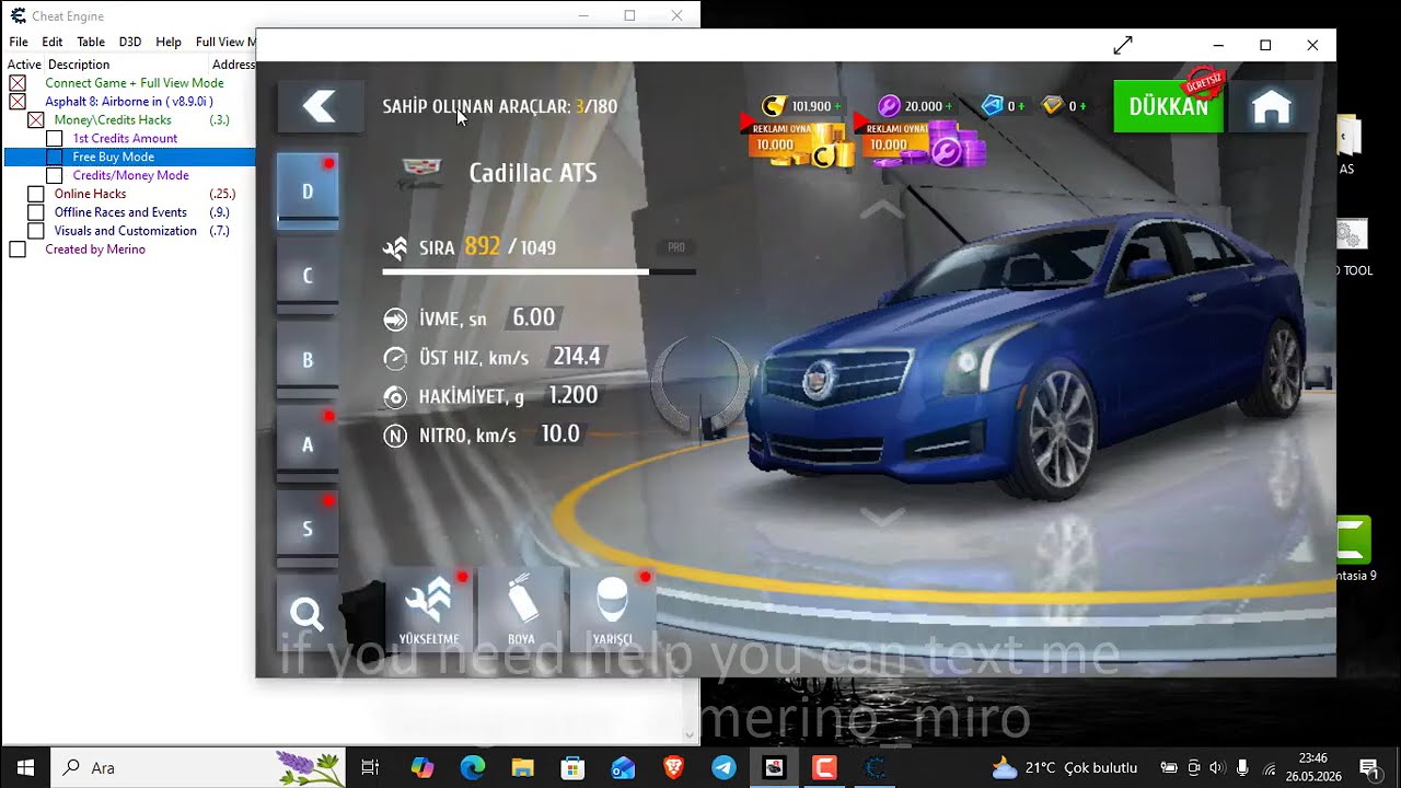 Cheat Table Menu for Asphalt 8: Airborne in 60 Hacks ( Windows & MAC ) Asphalt 8 Mod Menu Free 2026