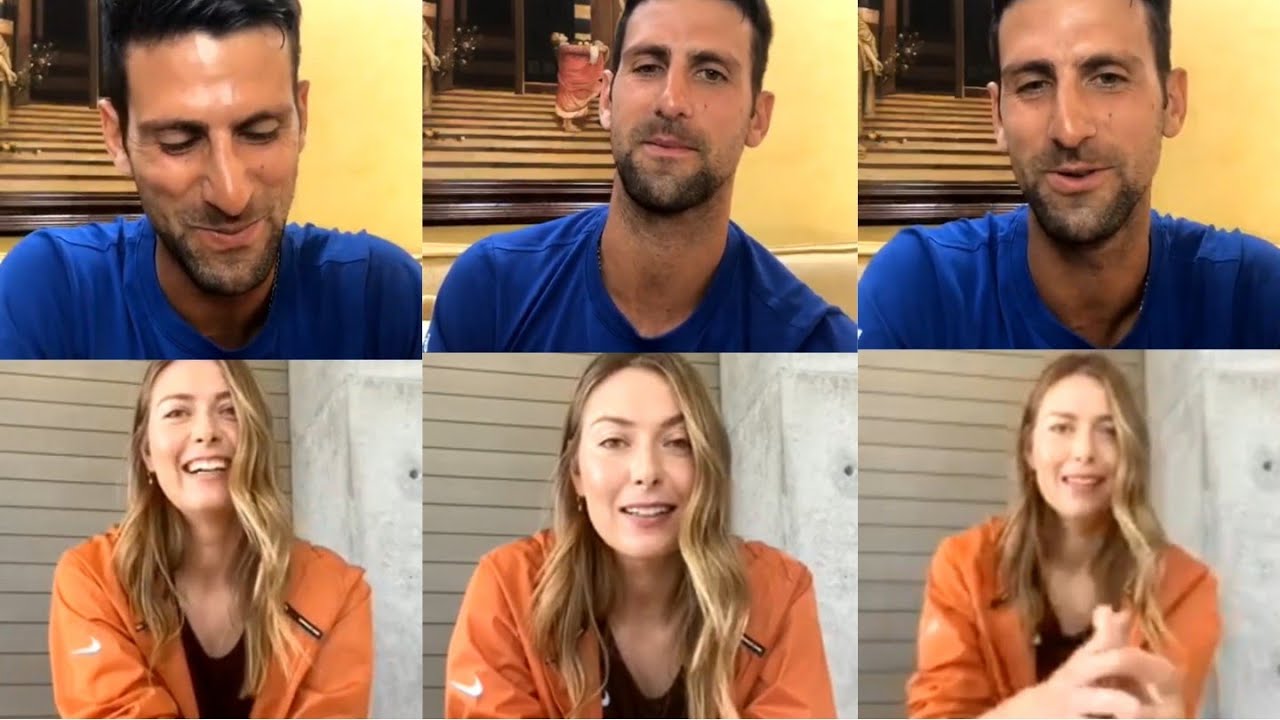 Highlights from tennis players Maria Sharapova , Novak Djokovic insta live