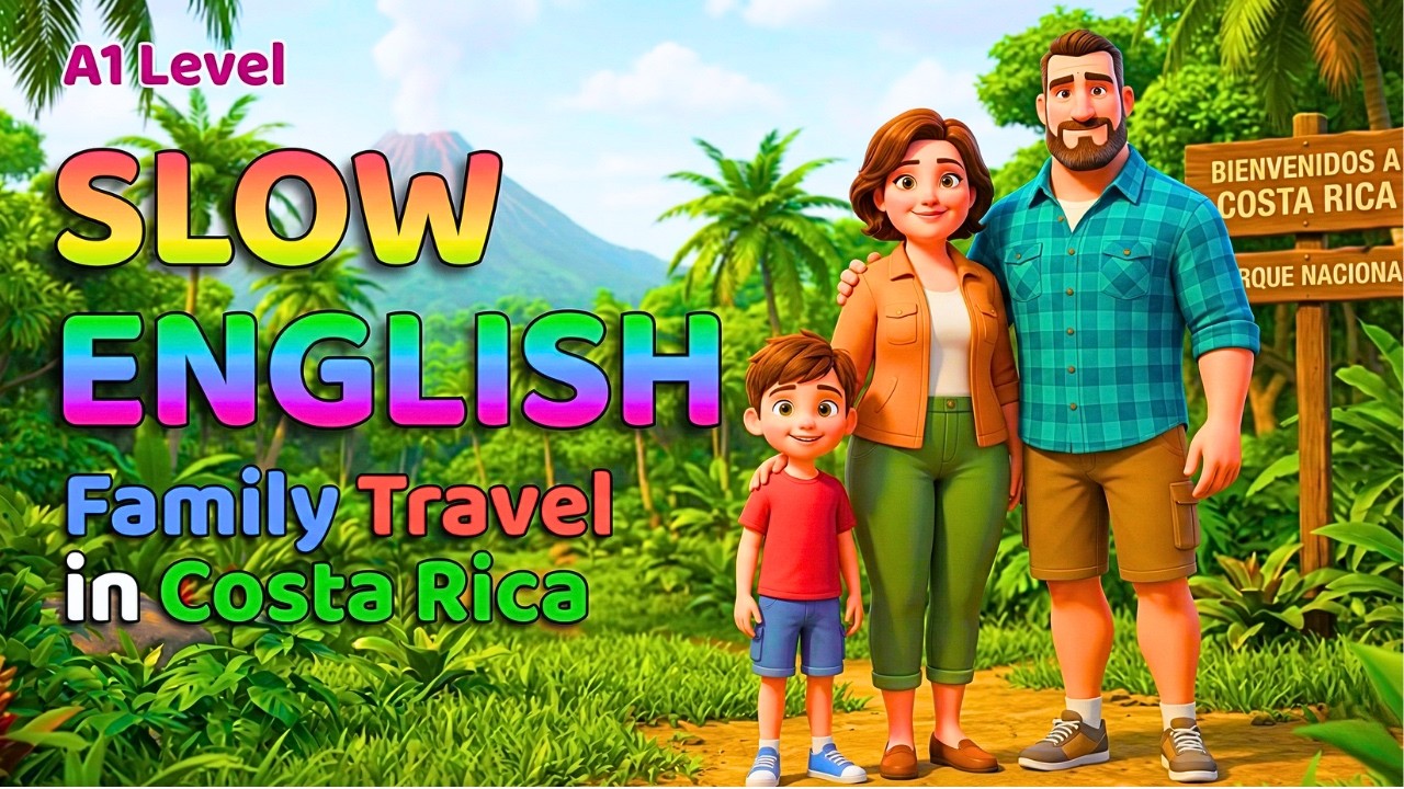 Family Travel in Costa Rica | English Listening Practice for Beginners (A1 Level)