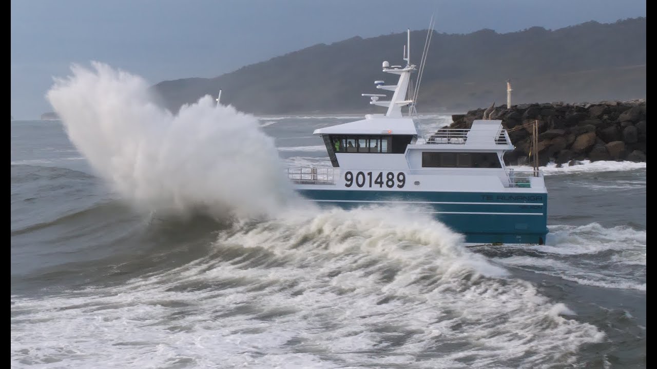 New Boat Punching Waves