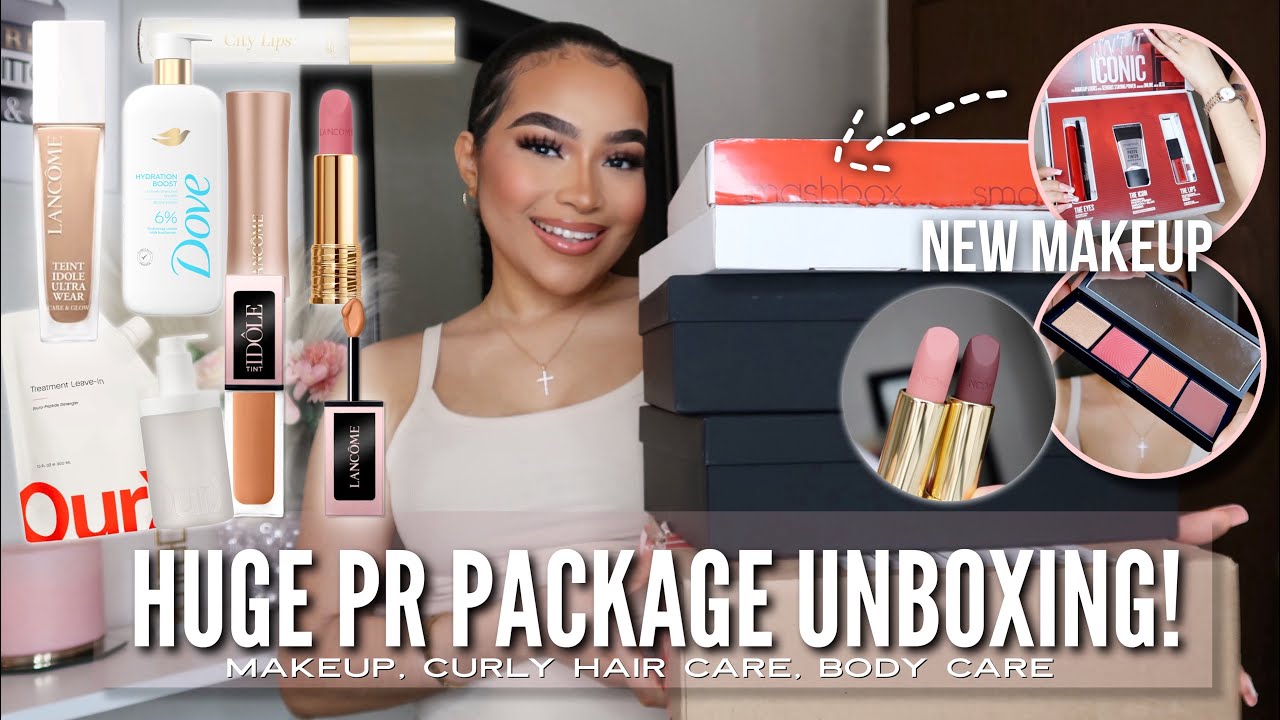 HUGE PR PACKAGE UNBOXING 2024 | NEW MAKEUP + NATURAL HAIR CARE + SKIN CARE