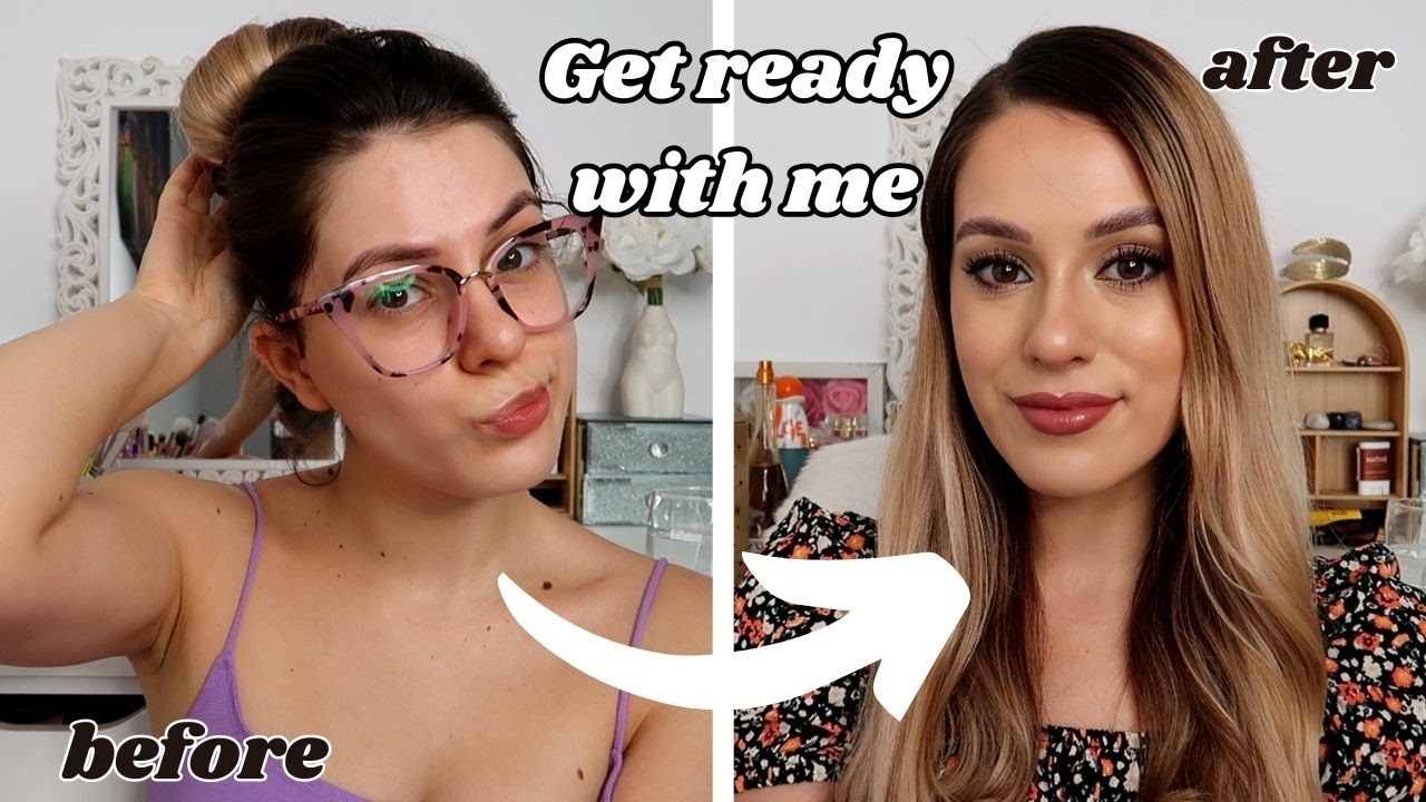 GRWM ca pe vremuri❤️ Machiaj, păr, outfit | Cum îmi conturez nasul și cum sunt produsele noi