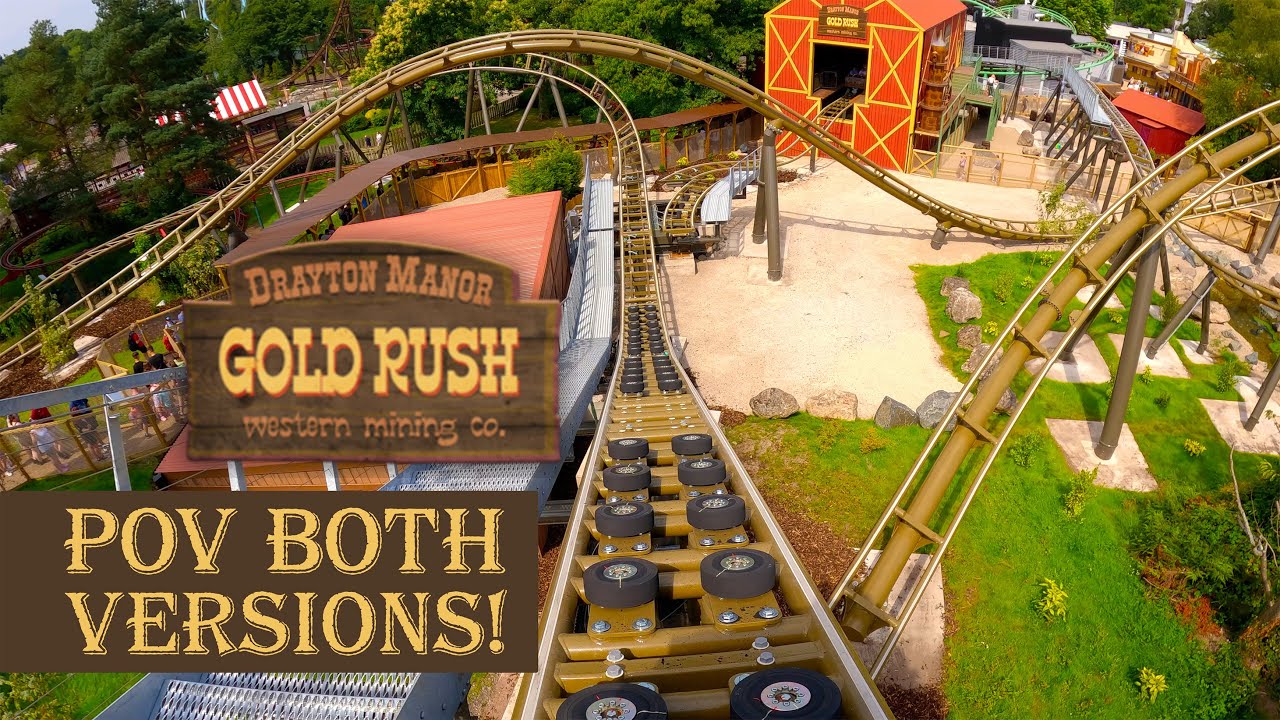 Gold Rush Front Row POV BOTH SETTINGS Drayton Manor New for 2024 Roller Coaster