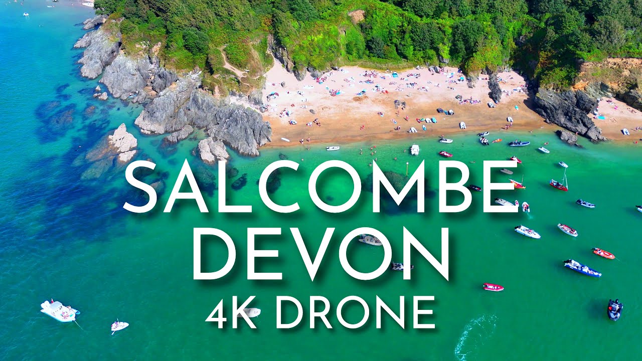 Salcombe Devon Drone 4K Video & Winking Prawn Cafe Restaurant