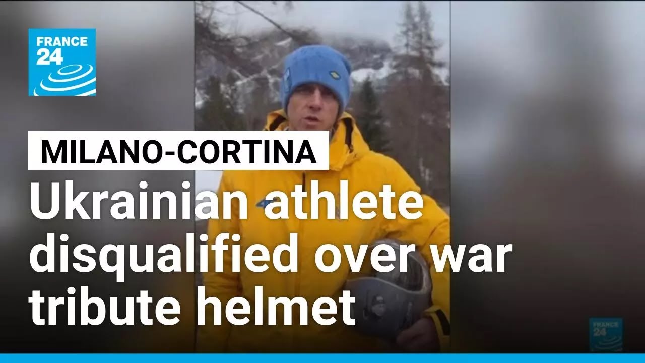 Milano-Cortina: Ukrainian athlete disqualified over war tribute helmet • FRANCE 24 English