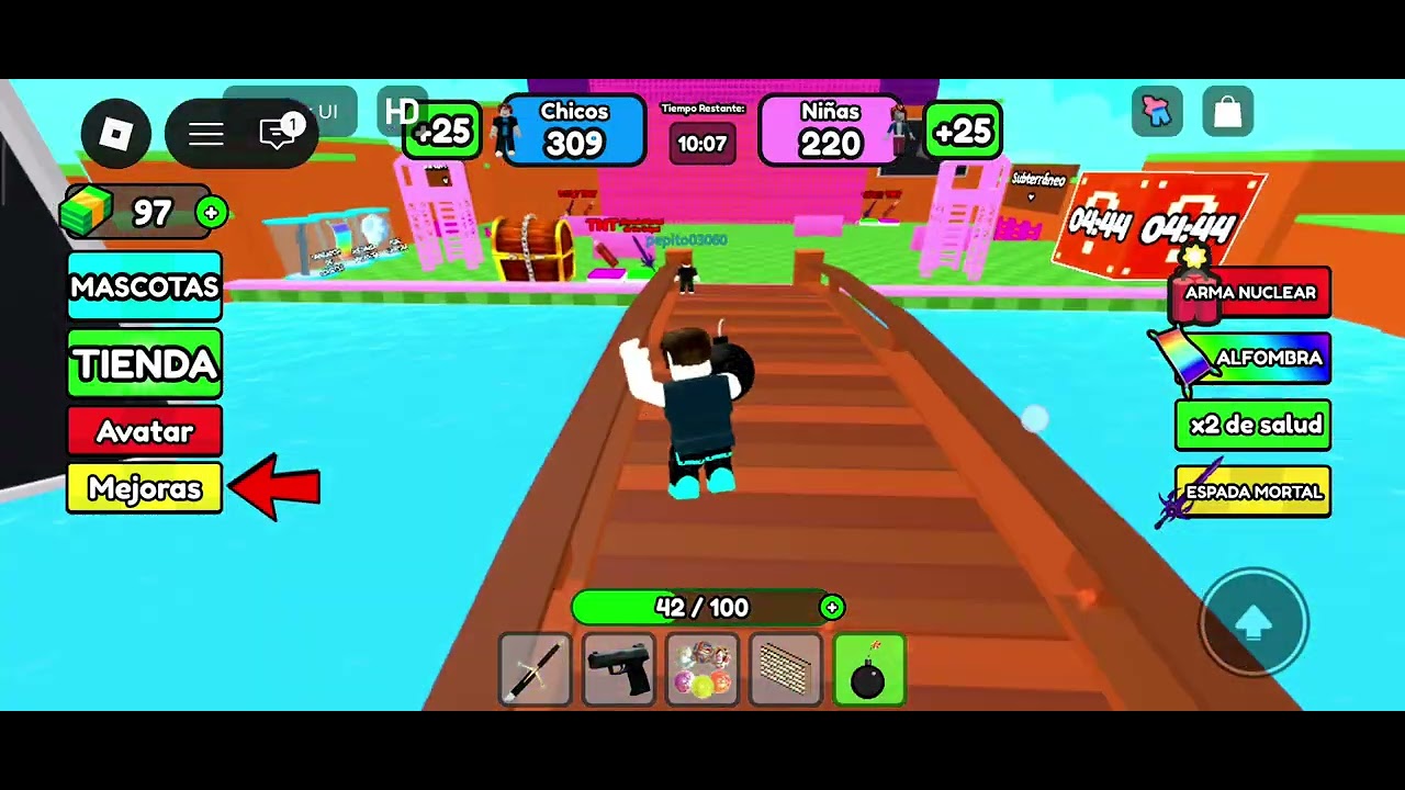 Jugando varios juegos en roblox