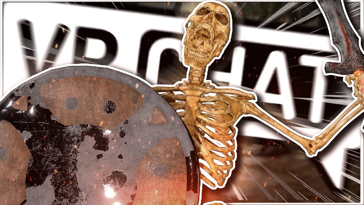 SKELETON BANGS HIS SHIELD AROUND VRCHAT - VRChat (Funny Moments)