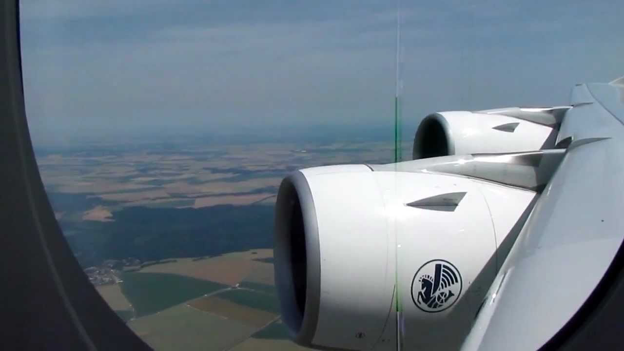 Air France A380 takeoff Paris Charles De Gaulle Intl