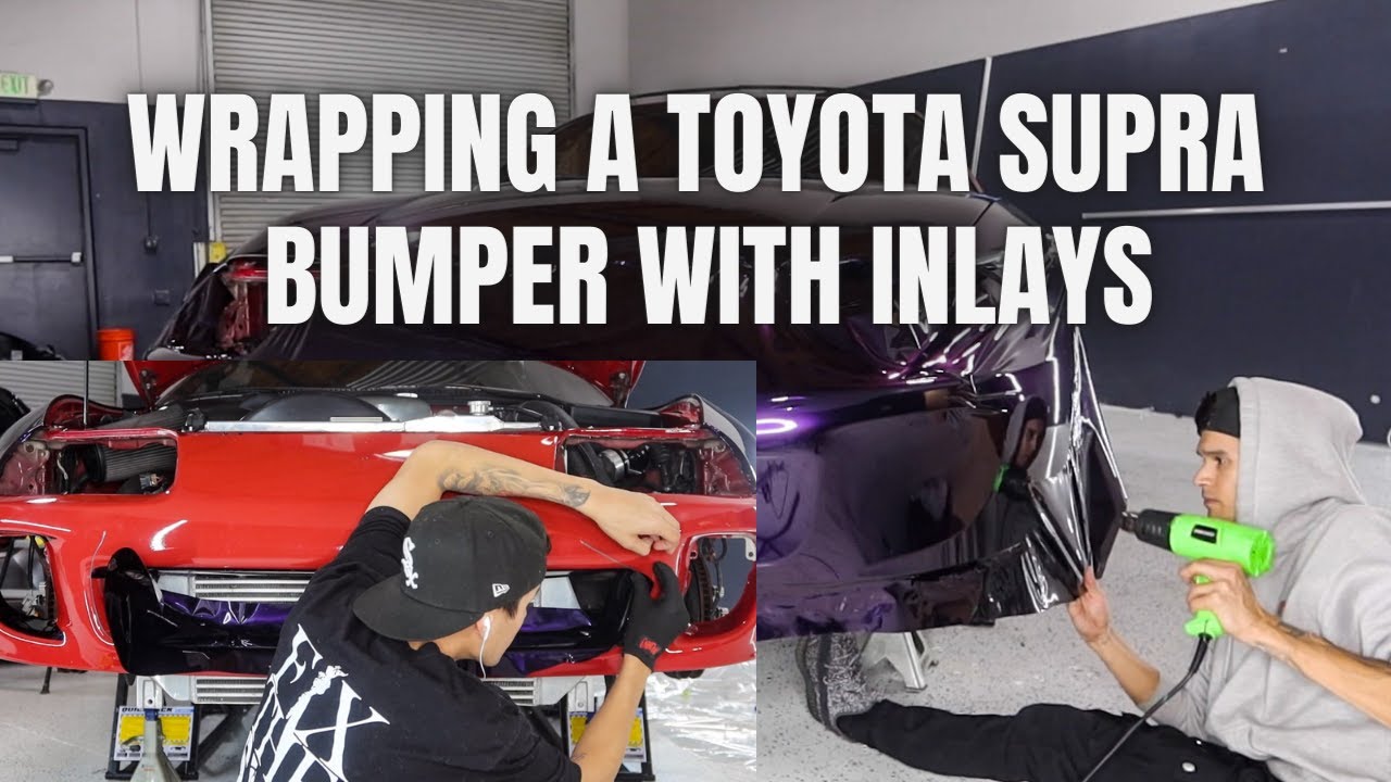 Vinyl Wrapping A Bumper WITH INLAYS (Toyota Supra MK4)