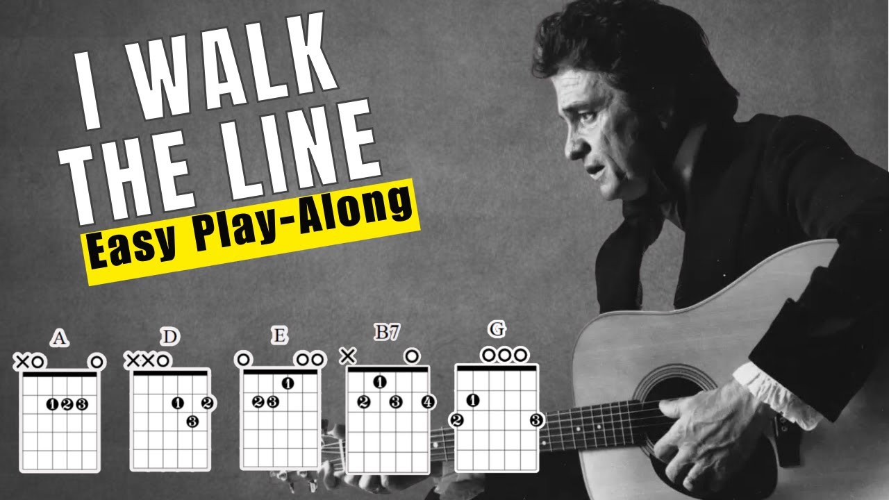 I Walk the Line Play Along With Chords Lyrics & Timing