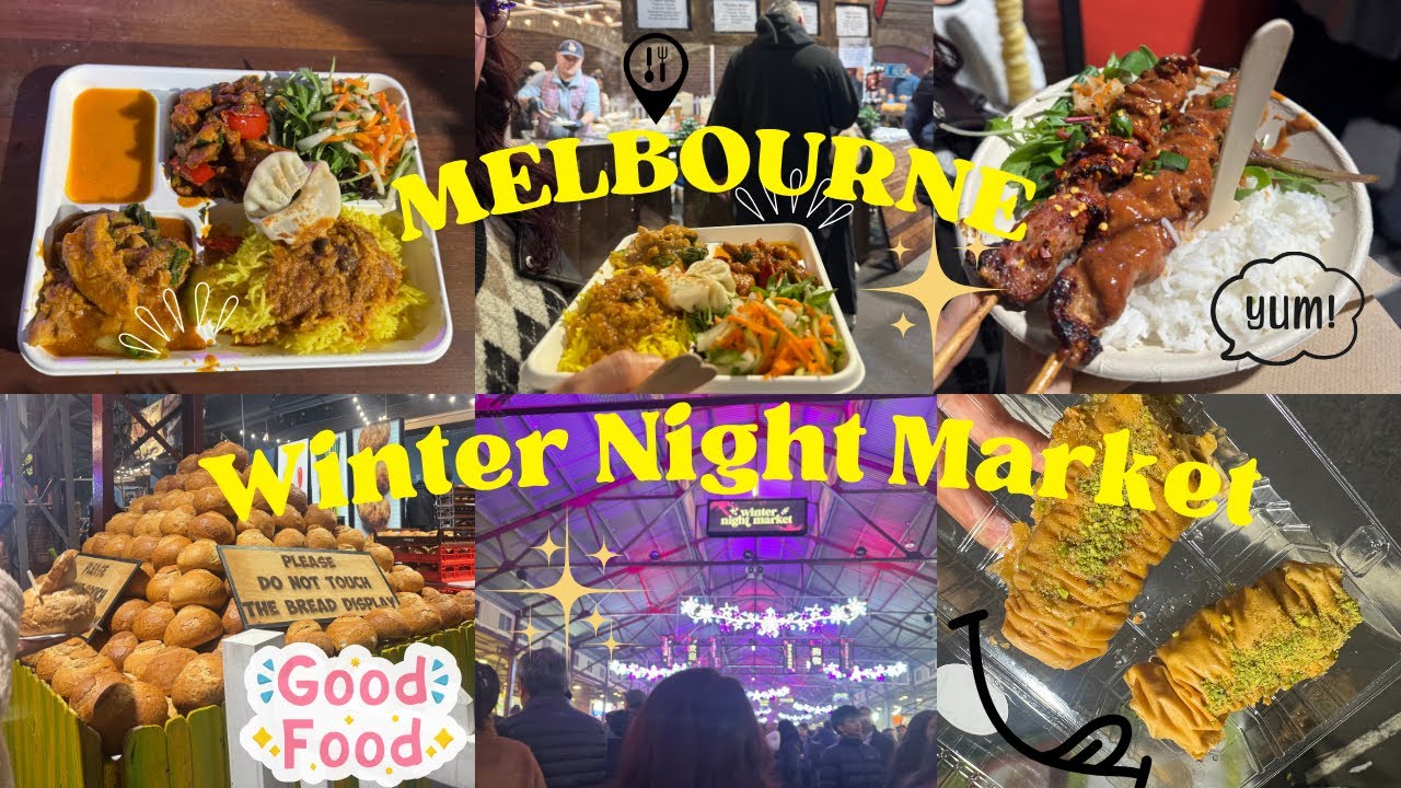 Trying Street Food at Melbourne Winter Night Market 2025 🍢🇦🇺 | Must-Eat Food Tour| What I Ate at Mel