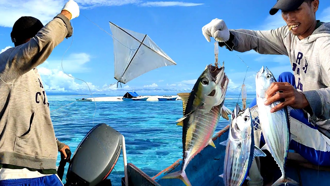Gokil! main layangan dapat Ikan Baby Tuna & Cakalang di Pulau ini, Alamnya indah & Lautnya Kaya