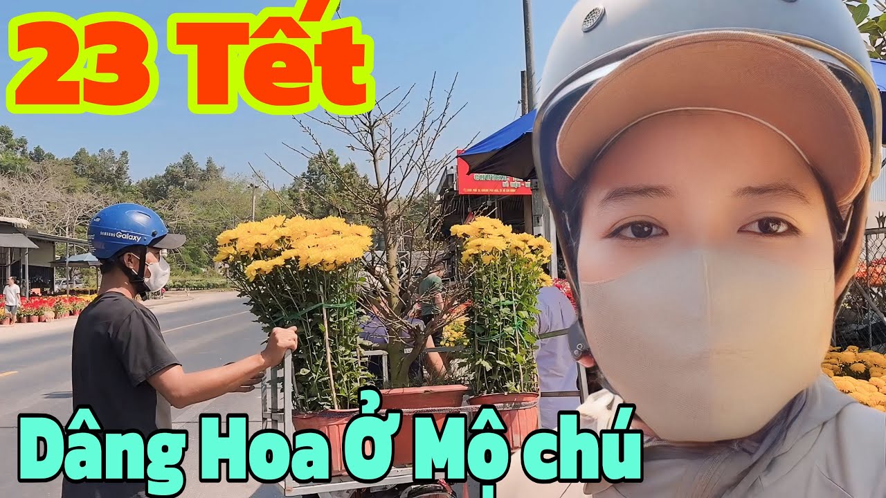 Vợ Chồng Đi Lựa Hoa dâng Ở Mộ chú Vũ Linh 