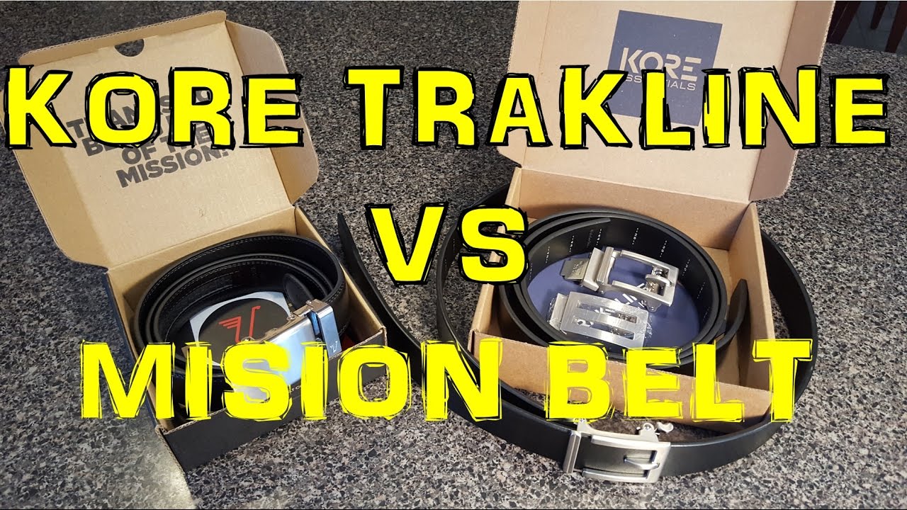 Kore Essential Trakline Ratchet Belt Vs Mission Belt